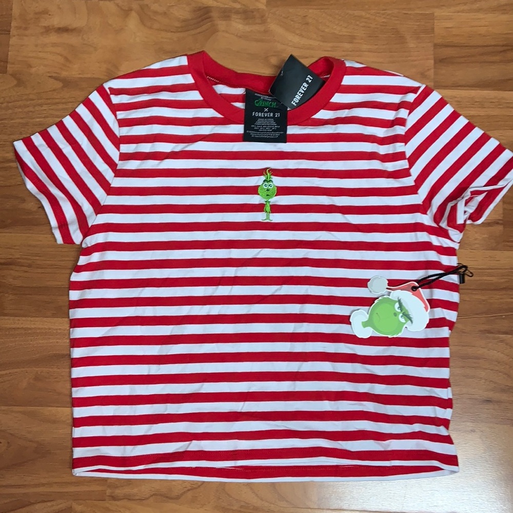 NWT Forever 21 x The Grinch Christmas 🎄 Striped Top